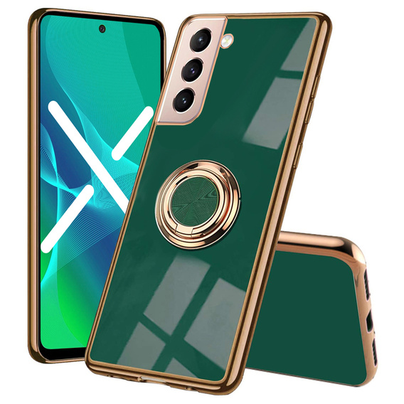 Чехол до Samsung Galaxy S22+ Plus, Electro Ring, зелёный