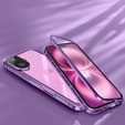 Чохол для iPhone 16, Magnetic Dual Glass, фіолетовий