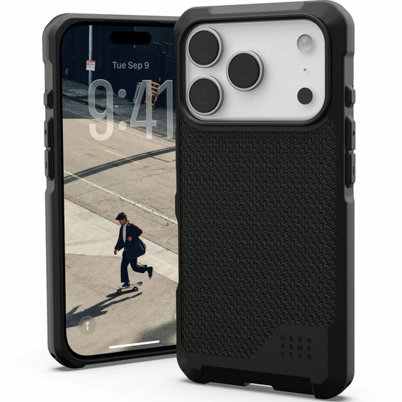 Чохол Urban Armor Gear для iPhone 17 Pro Max, Metropolis LT MagSafe Kevlar, кевларовий, чорний
