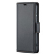 Чохол для Motorola Edge 60 / 60 Fusion, ERBORD Glossy Litchi, гаманець з клапаном, чорний