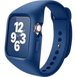 Ремень + чехол Suritch для Apple Watch 4/5/6/7/8/SE 44/45mm, синий