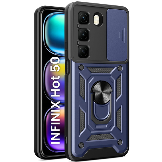 Чехол NOX Camera Slide Infinix Hot 50 4G, CamShield Slide, синий
