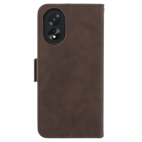 Откидной чехол для Oppo A58 4G, Card Slot, коричневый
