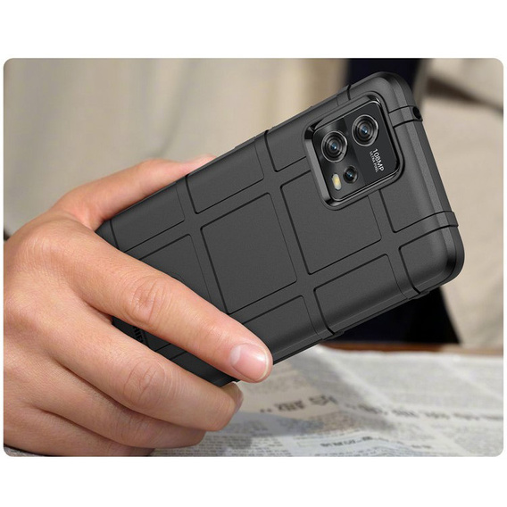 Чехол до Motorola Moto G72 4G, Rugged Shield, чёрный