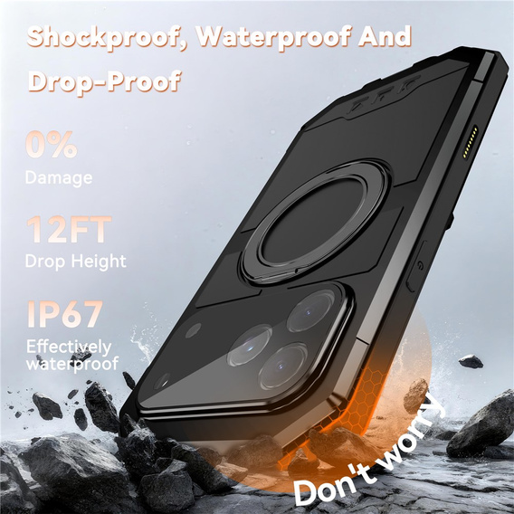 Чехол R-JUST с MagSafe и подставкой для iPhone 17 Pro Max