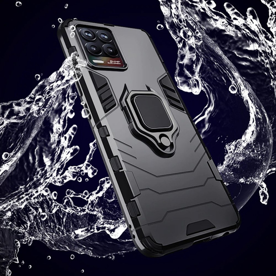 Чoхол до Realme 8 / 8 Pro, Kickstand Ring, чорний