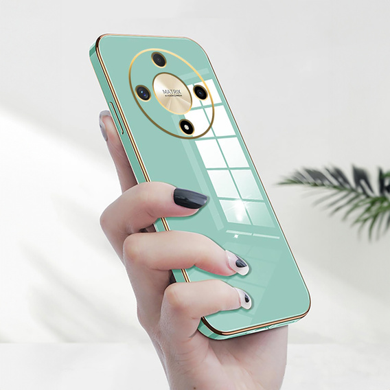 Чехол для Honor Magic 6 Lite 5G, Glamour CamShield, мятный