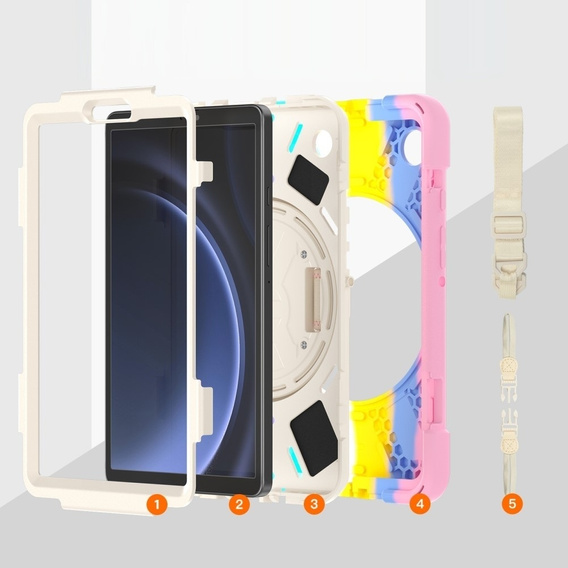 Чехол для Samsung Galaxy Tab A9 X110 / X115, бронированный защитный, цветной