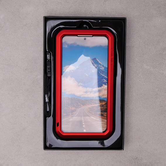 Чехол Love Mei до Samsung Galaxy A54 5G, armored with glass, красный