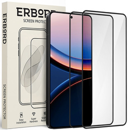 2x Закаленное стекло для Samsung Galaxy A15 4G / A15 5G / M15, ERBORD 3D на весь экран