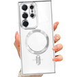Чехол до Samsung Galaxy S23 Ultra, MagSafe Hybrid, серебряный