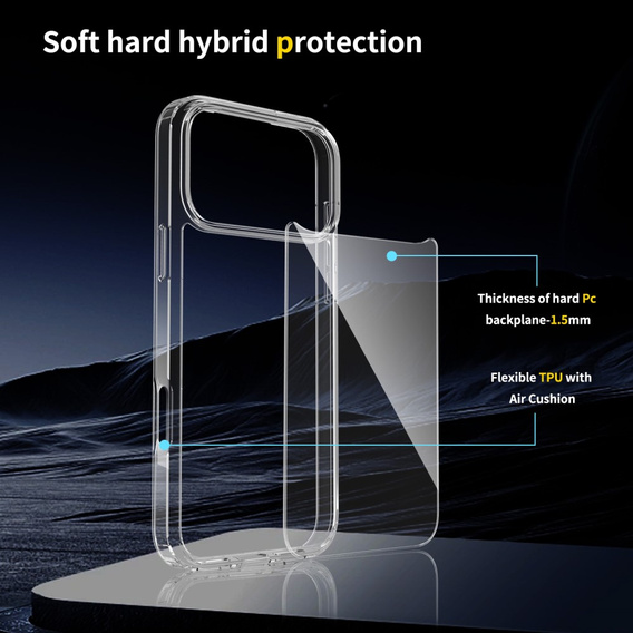 Чохол TPU + акрил - міцність та елегантність для iPhone 17 Pro Max