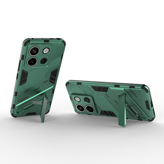 Чехол для Xiaomi Redmi Note 13 Pro 5G, Military kickstand, зелёный