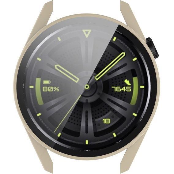 2в1 чохол та захисне скло для годинника Huawei Watch GT 3 46mm, Beige