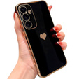 Чехол для Samsung Galaxy A15 4G / 5G, Electro heart, чёрный + полное клеевое керамическое стекло