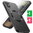 Чехол для Samsung Galaxy S25 Edge, ColorMag, для MagSafe, чёрный + закаленное стекло 9H