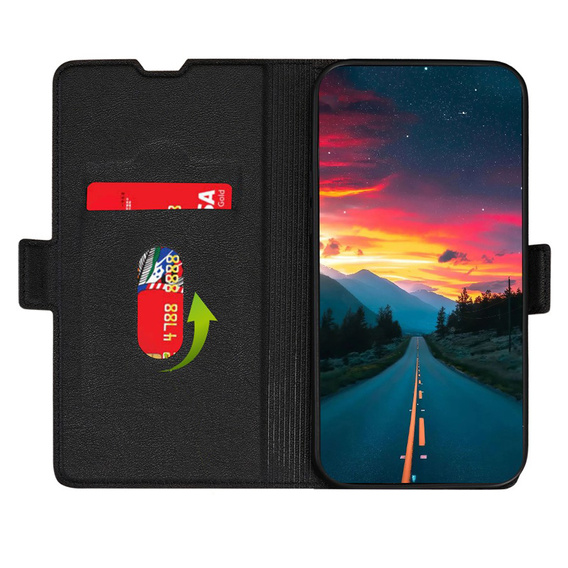 Откидной чехол для Motorola Moto G22, Magnetic Clasp, чёрный