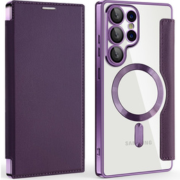 Откидной чехол для Samsung Galaxy S25 Ultra, RFID Wallet MagSafe CamShield, фиолетовый