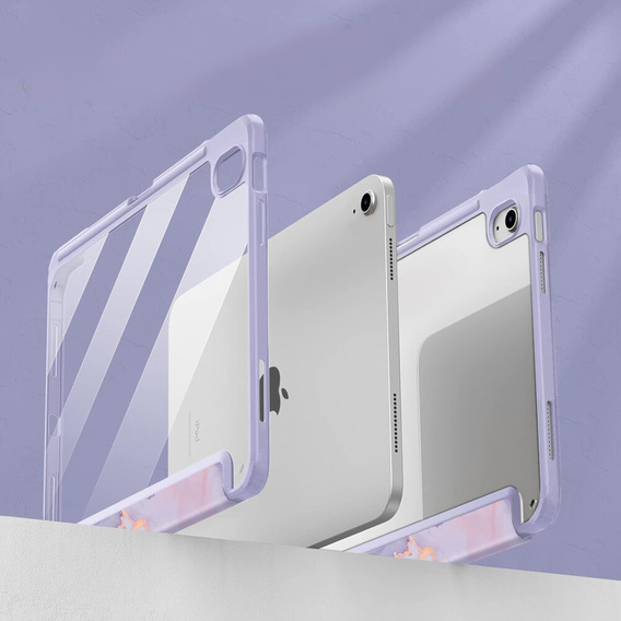 Чехол для iPad 10.9" 2022 (10 gen.), Smartcase Hybrid, с местом для стилуса, Marble фиолетовый