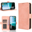 Футляр з клапаном для Xiaomi Redmi 15C 4G/LTE, Card Slot, рожевий