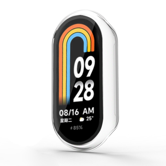 Чехол 2 в 1 + закаленное стекло для Xiaomi Smart Band 10 / 9 / 8, прозрачный