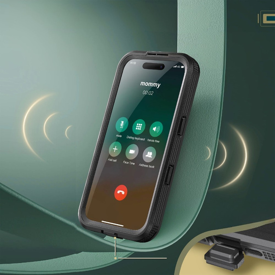 Водонепроникний чохол IP68 для iPhone 16 Pro, SHELLBOX MagSafe, чорний