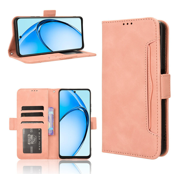 Откидной чехол для Oppo A60, Card Slot, розовый