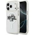 Чехол Karl Lagerfeld IML Glitter Karl and Choupette MagSafe для iPhone 17 Pro