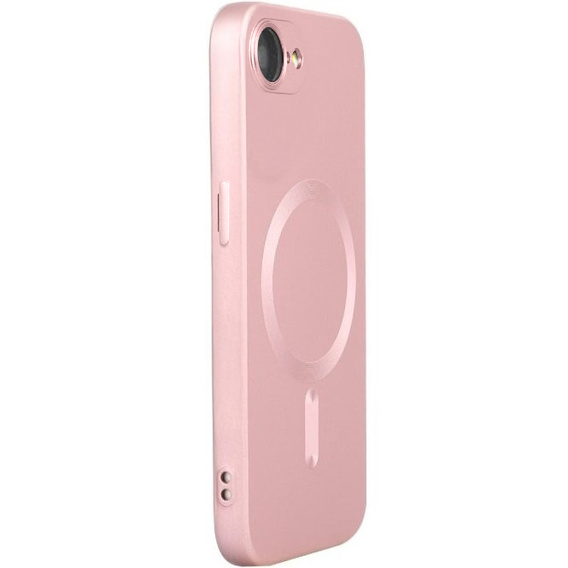 Чехол для iPhone 16E, ColorMag, для MagSafe, розовый + закаленное стекло 9H