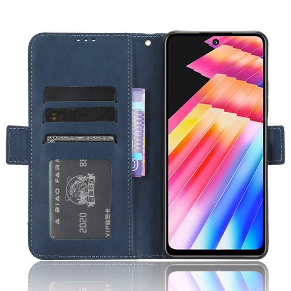Откидной чехол для Infinix Hot 30i, Card Slot, темно-синий