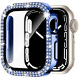 Силиконовый футляр со встроенным защитным стеклом до Apple Watch SE / 6 / 5 / 4 44mm, dark blue