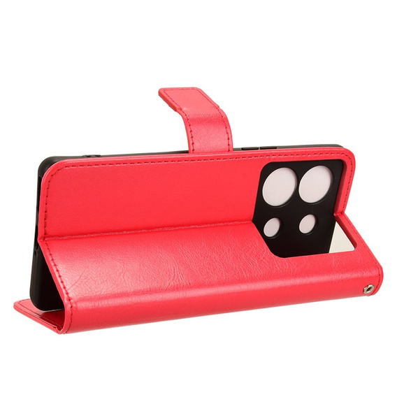 Футляр з клапаном для Infinix Zero 30 5G, Crazy Horse Wallet, червоний