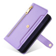 Откидной чехол для Samsung Galaxy S23, Wallet Zipper Pocket, фиолетовый