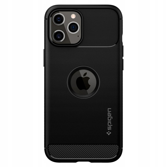 Чoхол Spigen до iPhone 12/12 Pro, Rugged Armor, чорний