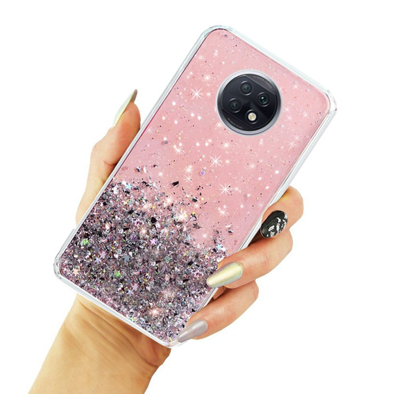 Чехол до Xiaomi Redmi Note 9T 5G, Glittery, розовый