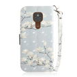 Чехол Wallet до Motorola Moto G9 Play/E7 Plus, Flower Branch