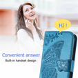Откидной чехол для Motorola Moto G32, Butterfly, синий