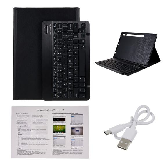 Чехол + клавиатура Galaxy Tab S7+ Plus / S8+ Plus /S7 FE T730 T733, Pen Slot, чёрный