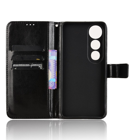 Откидной чехол для Vivo V50 Lite 4G / 5G, Crazy Horse Wallet, чёрный
