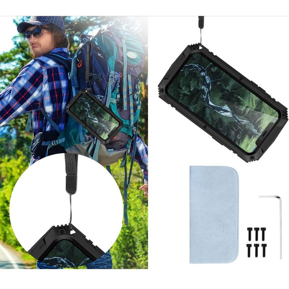 Броньований чохол для iPhone 12 / 12 Pro, R-JUST, чорний