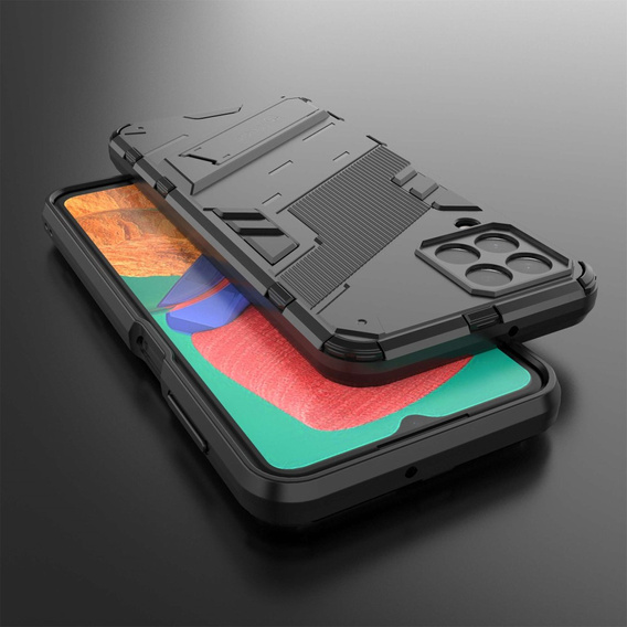 Чехол для Samsung Galaxy M33 5G, Military kickstand, чёрный