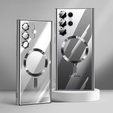 Чехол для Samsung Galaxy S24 Ultra, Electro MagSafe, чёрный + полное клеевое керамическое стекло