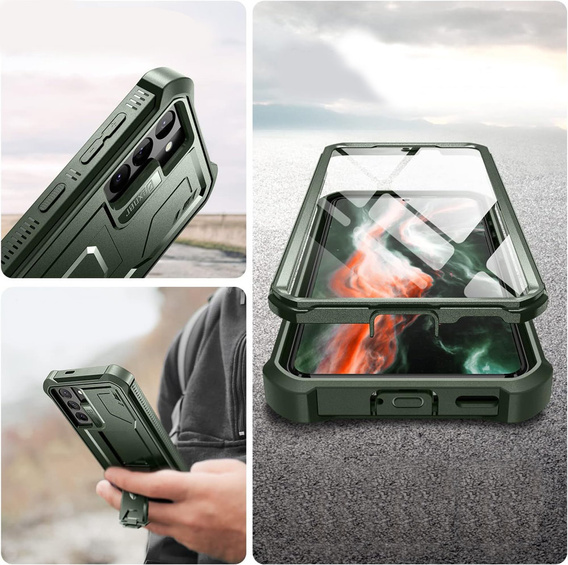 Бронированный чехол для Samsung Galaxy S21, Dexnor Full Body, зелёный