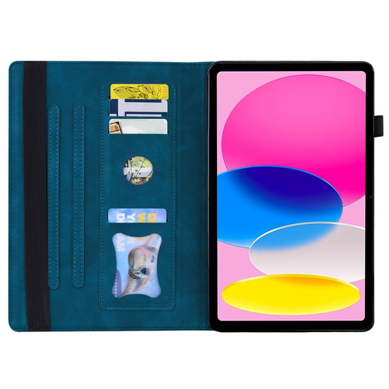 Чехол для iPad 10.9 2022 10 Gen, Classic, с местом для стилуса, синий