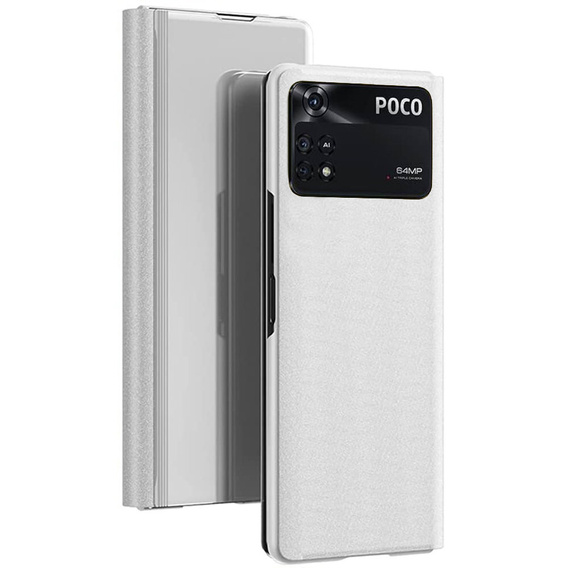 Чoхол до Xiaomi Poco M4 Pro 4G, Clear View, сріблястий