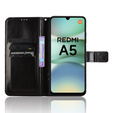 Откидной чехол для Xiaomi Redmi A5, Crazy Horse Wallet, чёрный