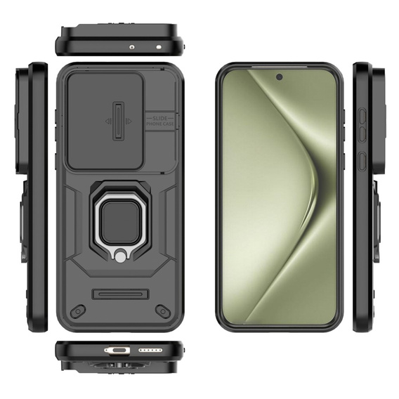 Чохол для Huawei Pura 70 Ultra, KickStand Camera Lens, чорний