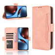 Футляр з клапаном для Realme GT 7 / 7T, Card Slot, рожевий