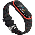 Силиконовый ремешок для Xiaomi Mi Band 5/6/7/7 NFC, Black/Red