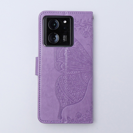 Чохол-книжка для Xiaomi 13T / 13T Pro, Butterfly, фіолетовий